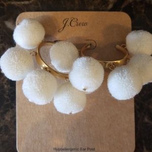 J.crew pom pom statement earrings
